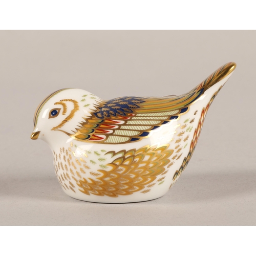 17 - Crown Derby paperweight of a bird