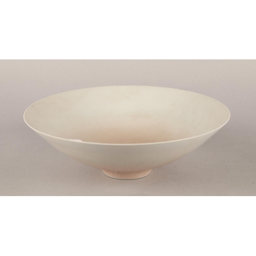 228 - David White (British) crackle glazed porcelain bowl, 25cm d