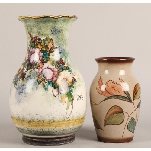 247 - Denby floral decorated vase and a Greek Vase (2)