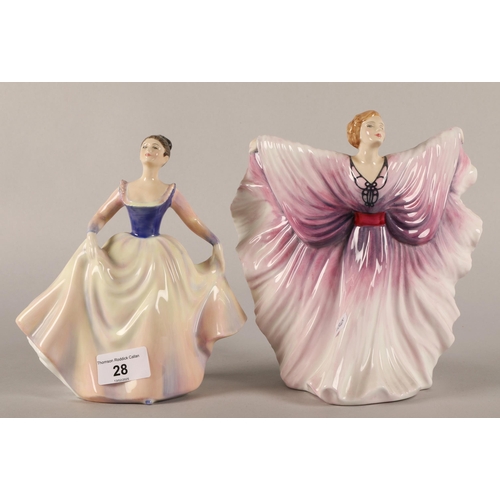 28 - Two Royal Doulton figures Isadore HN2938, Lisa HN2394. (2)