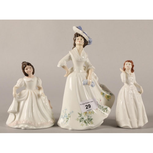 29 - Three Royal Doulton figures, Adela HN2480, Amanda HN3635 and another (3)