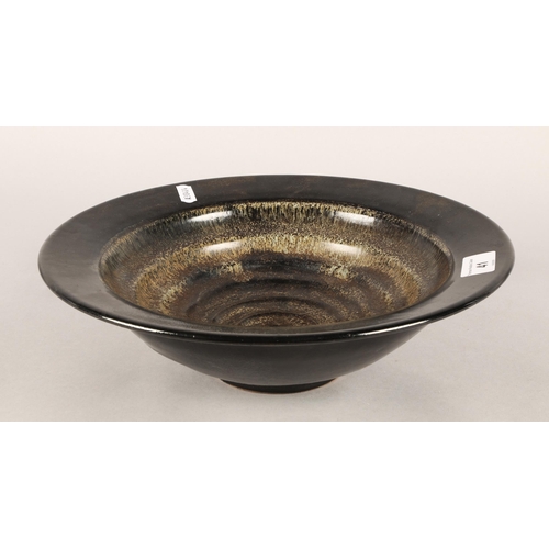 41 - Studio pottery stoneware bowl. 31cm dia.