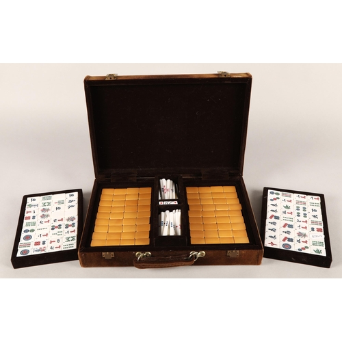 48 - Mahjong set in fitted case.