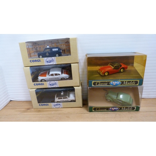 13 - Collection of Corgi and other diecast models to include Vanguard Eddie Stobart Ford Transit van, 981... 