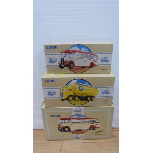 18 - Six boxed Corgi Classics range diecast models to include two 97313 Guy Arab Paisley & District b... 