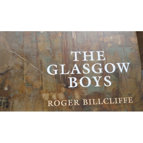 35 - Carton containing collectors' books to include needlepoint, crafts, samplers, Glasgow Boys by Roger ... 