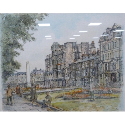 38 - John SibsonThornton Rust, SwaledaleWatercolour, and J Irwin, Town Square.  (2)... 