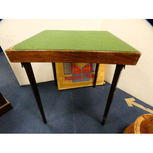 393 - Vono folding card table in original box.