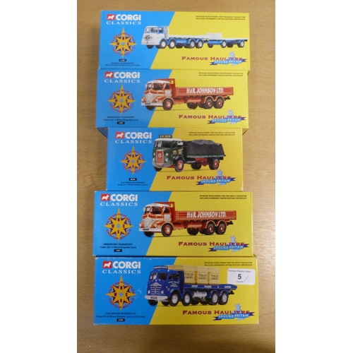 5 - Boxed Corgi Classic diecast models to include Foden 521 Mickey Mouse cylindrical tanker, 18401 Briti... 