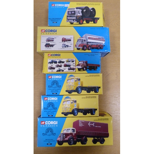 5 - Boxed Corgi Classic diecast models to include Foden 521 Mickey Mouse cylindrical tanker, 18401 Briti... 