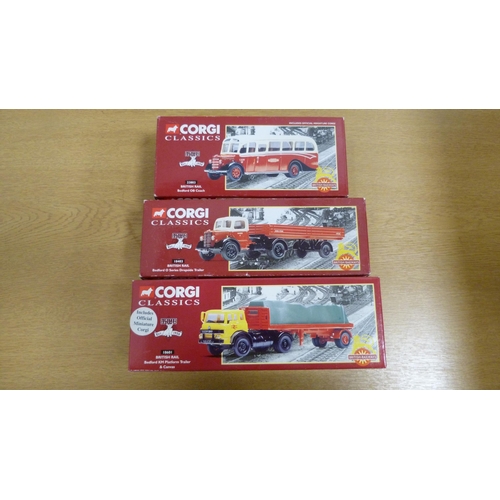 7 - Carton containing a collection of Corgi diecast models to include Corgi Classics collection 18403 Be... 