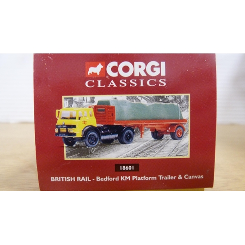 7 - Carton containing a collection of Corgi diecast models to include Corgi Classics collection 18403 Be... 