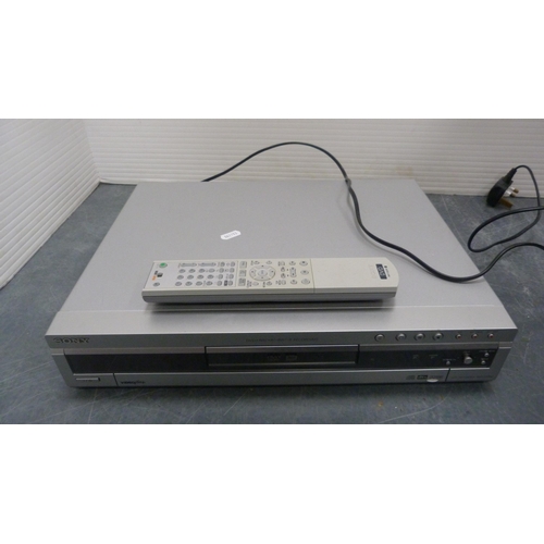 78 - Sony DVD recorder and remote, LG VHS recorder, and a HP Photosmart C5180 printer.