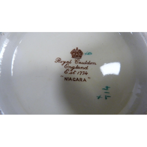 97 - Carton containing Royal Cauldon 'Niagara' pattern dinnerwares.