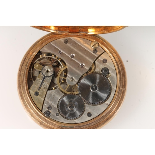 544 - Gold plated open faced pocket watch.