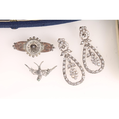 588 - Sterling silver Luckenbooth brooch, pendants, a silver brooch and other costume jewellery.