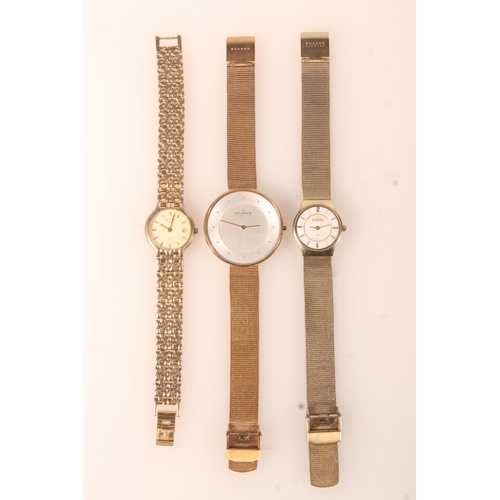 649 - Two ladies Skagen of Denmark wristwatches and a gents Rotary wristwatch.