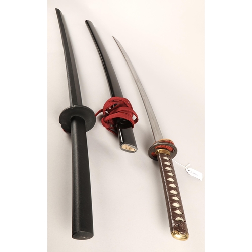 198 - Samurai sword and training sword