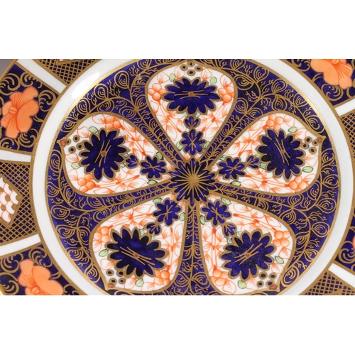 416 - Three Royal Crown Derby Imari 1128 pattern porcelain trios, of coffee cups, saucers and side plates,... 