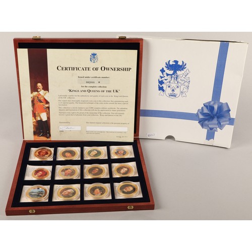 94 - Kings and Queens of the UK coin collection in presentation box with certificates