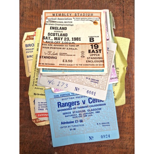 126 - Football tickets to include England V Scotland British Championship Wembley 1981, Football League Cu... 