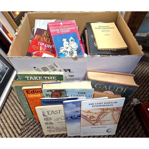 361 - Box of assorted books to include History, cookbooks, Antique Encyclopedia etc.