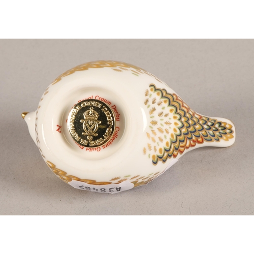 17 - Crown Derby paperweight of a bird