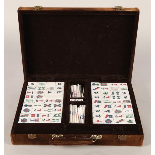 48 - Mahjong set in fitted case.