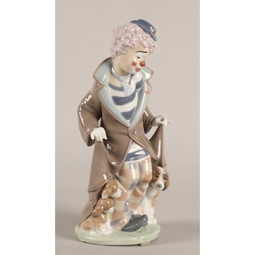 23 - Lladro Clown with Puppy  25cm