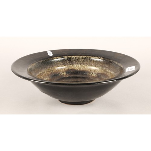 41 - Studio pottery stoneware bowl. 31cm dia.