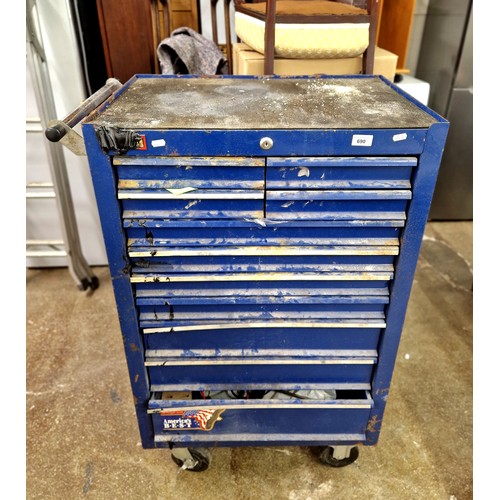 690 - Large tool chest, small amount of tools inside