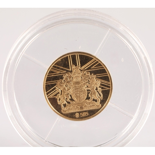 64 - 14ct gold 0.5g gold coin