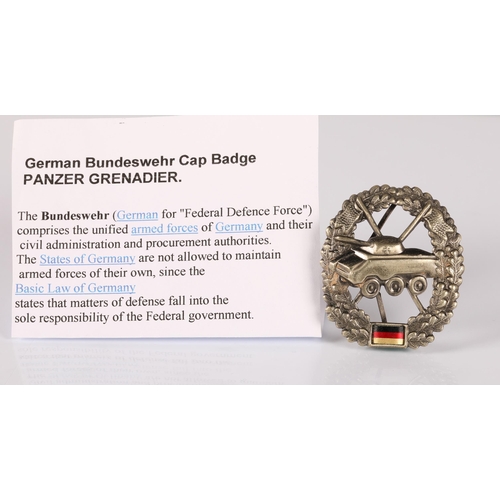 67 - German Bundeswehr cap badge, Panzer Grenadier