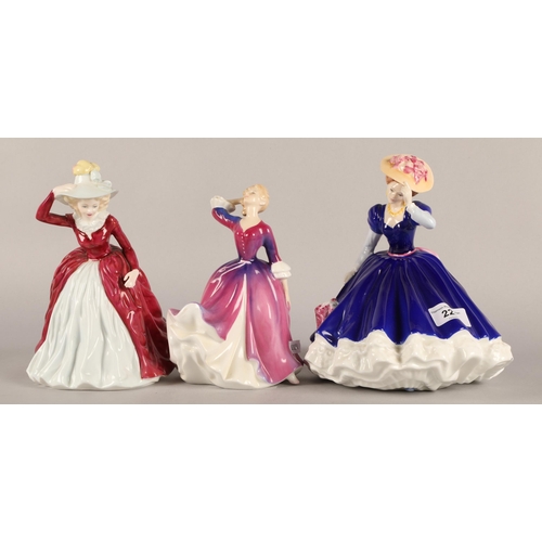 225 - Three Royal Doulton figures Melissa HN2467, Mary HN3375 and another (3)