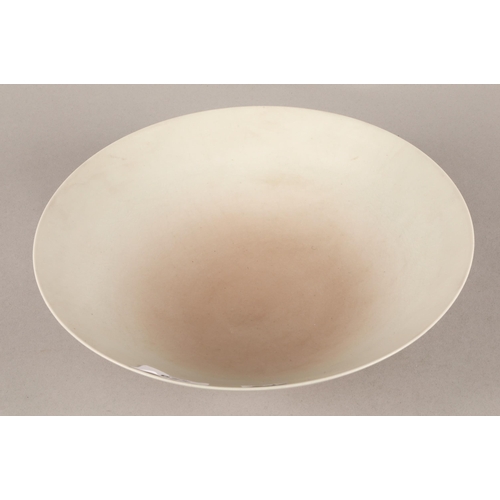 228 - David White (British) crackle glazed porcelain bowl, 25cm d