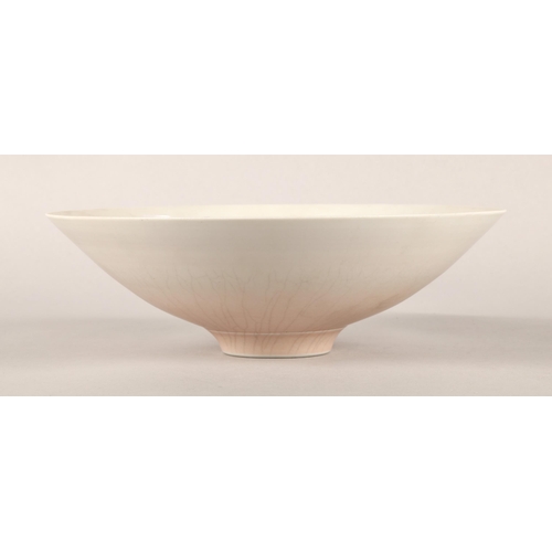 228 - David White (British) crackle glazed porcelain bowl, 25cm d