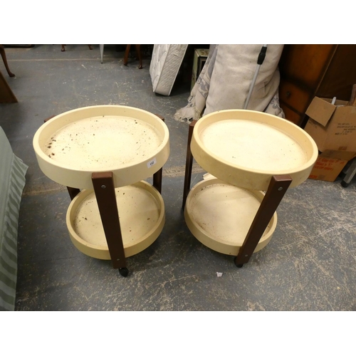 152 - Two 1960's two tier side tables.