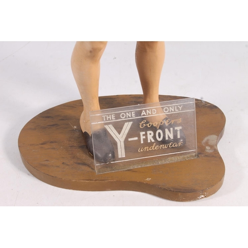 1 - Mid-20th century painted plaster advertising model for 'One and Only Coopers Y-front Underwear', 47c... 