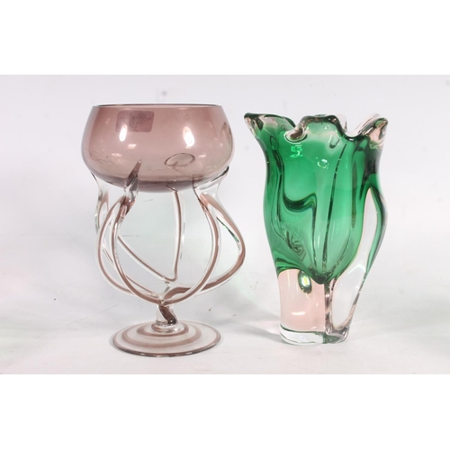 19 - Art Glass to include sculptures, vases, etc.  (6)