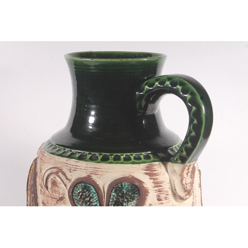 4 - West German Studio Pottery jug, 44cm high.