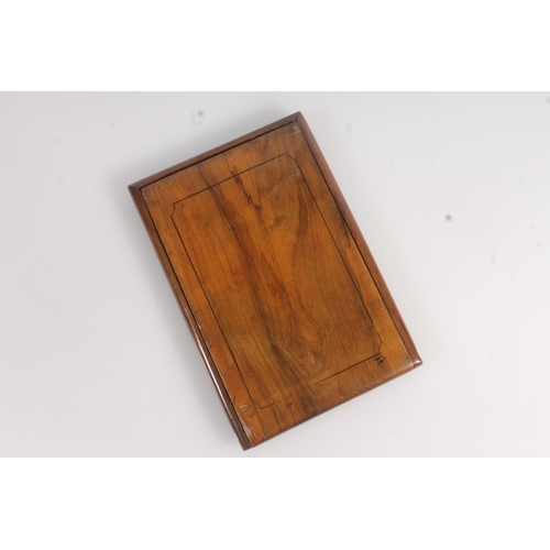 8 - Early 20th century Italian olive wood folding mirror with Sorrento inlaid decoration, 24cm x 16cm.