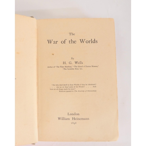 22 - WELLS H. G.  The War of the Worlds. Signed by the author to the half title. 16pp publ... 