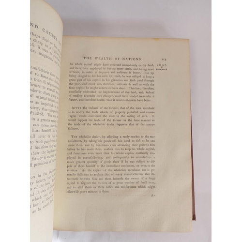 50 - SMITH ADAM.  An Inquiry into the Nature and Causes of the Wealth of Nations. 2 vols. Half title to V... 