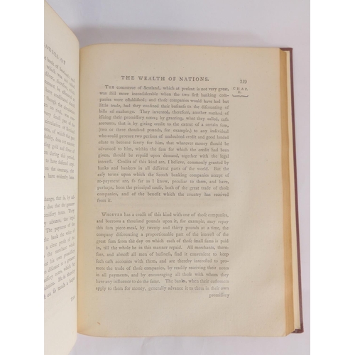 50 - SMITH ADAM.  An Inquiry into the Nature and Causes of the Wealth of Nations. 2 vols. Half title to V... 