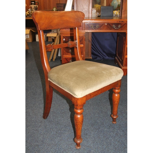 765 - Pair of Victorian mahogany dining chairs and another similar.