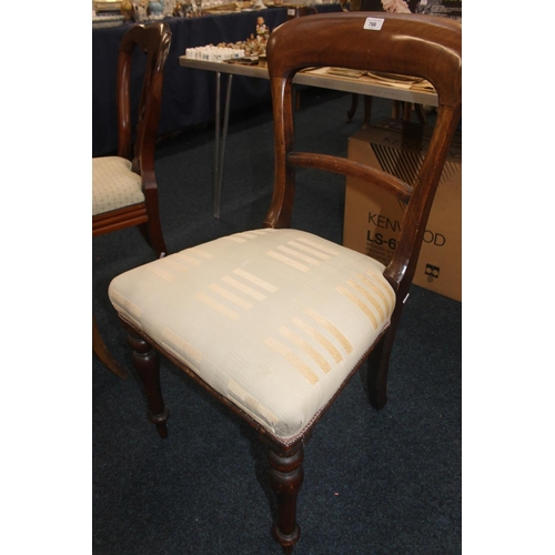 766 - Victorian mahogany dining chair, spindle back bedroom chair and another.