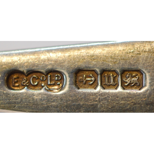 69 - Part suite of near-matching late Victorian crested silver cutlery by Elkington & Co., Birmingham... 