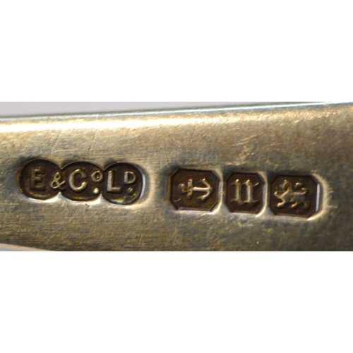 69 - Part suite of near-matching late Victorian crested silver cutlery by Elkington & Co., Birmingham... 