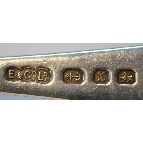 69 - Part suite of near-matching late Victorian crested silver cutlery by Elkington & Co., Birmingham... 