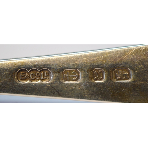 69 - Part suite of near-matching late Victorian crested silver cutlery by Elkington & Co., Birmingham... 